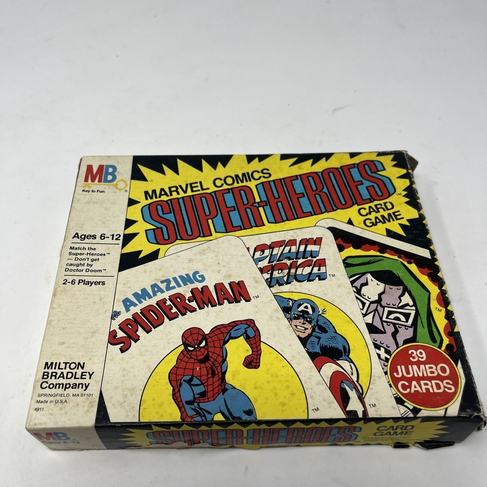 Vintage 1978 Milton Bradley Marvel Comics Super Heroes Card Game Missing 1 Card